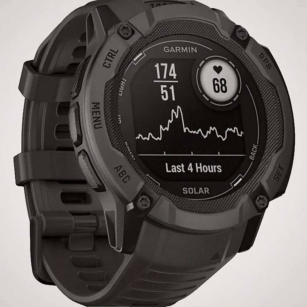 Garmin Instinct 2X Solar, Smartwatch, dunkelgrau