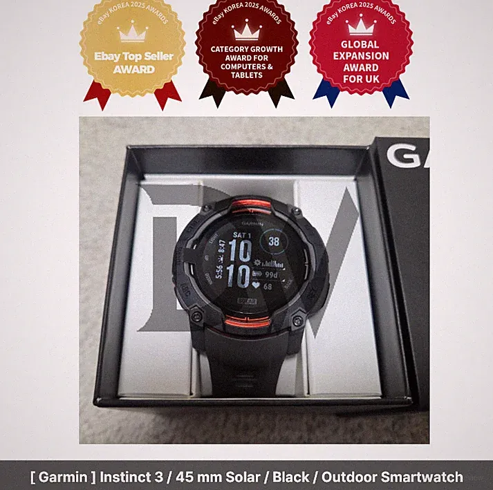 [ Garmin ] Instinct 3 / 45 mm Solar / Schwarz / Outdoor Smartwatch