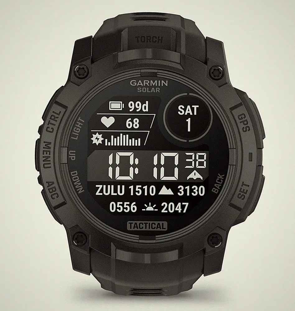 Garmin Instinct 3 Solar Tactical 50 mm Smartwatch GPS wasserdicht Schwarz