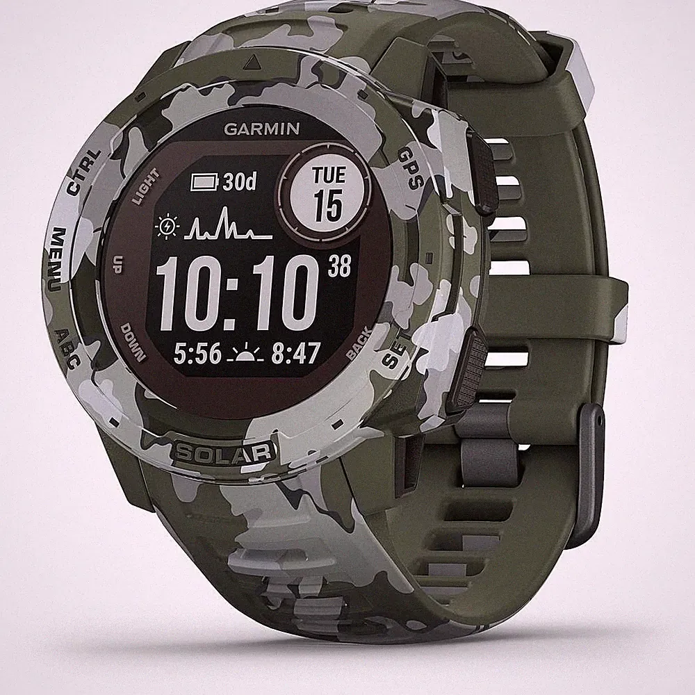 Garmin INSTINCT SOLAR Smartwatch Silikon Camo Grun Uhr 010-02293-06
