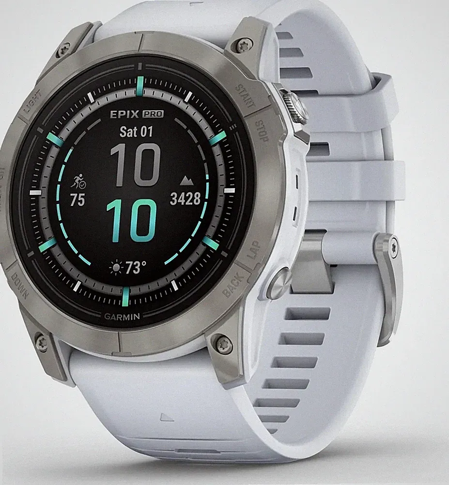 Garmin Smartwatch GPS Uhr epix Pro Gen 2 Sapphire 51mm Onesize Weiß Grau 32242