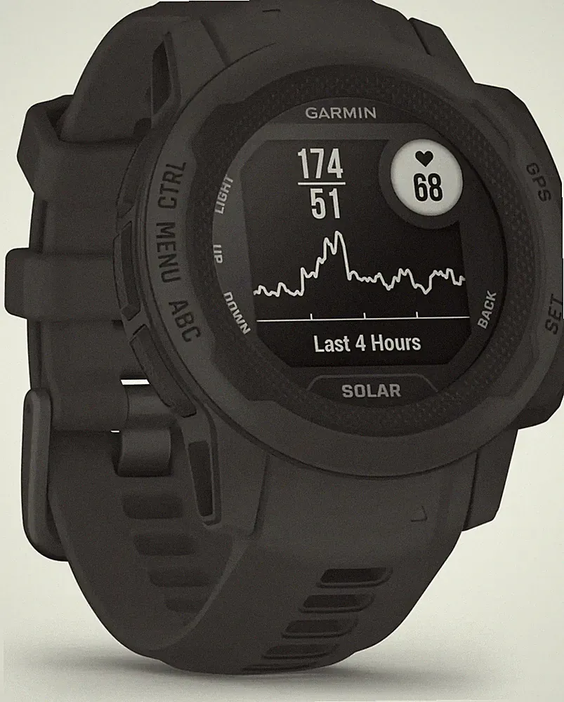 Garmin Sportuhr Smartwatch Instinct 2S Solar GPS Fitness Uhr 40 mm Grau Onesize