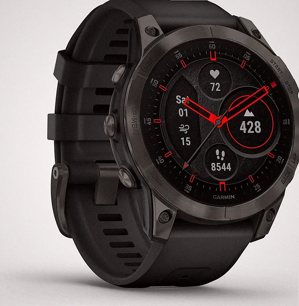 Garmin Sportuhr Uhr GPS Smartwatch Epix Gen 2 Saphir Titan 47 mm Schwarz Ones324