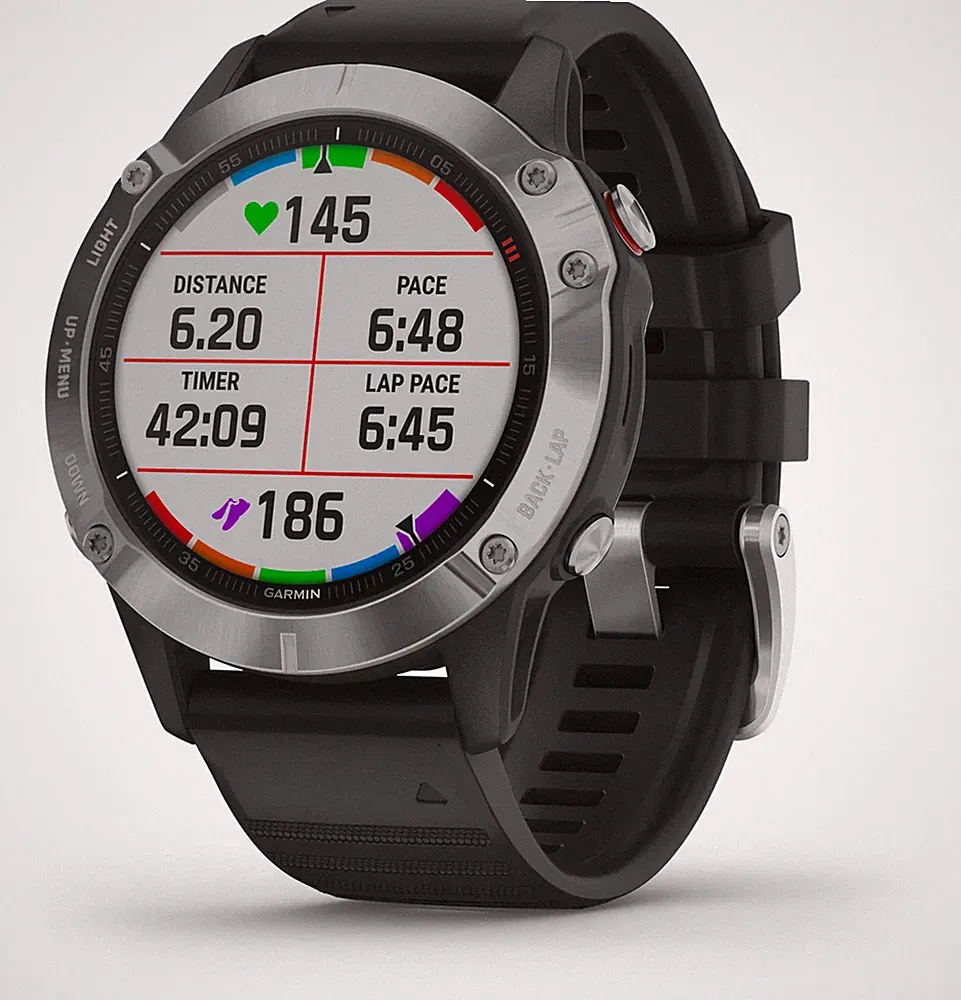 Garmin Sportuhr Uhr Smartwatch Fenix 6 GPS MIP Multisport Schwarz - Sehr Gut