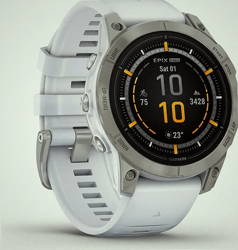 Garmin Uhr GPS Smartwatch Epix Pro Gen 2 Saphir AMOLED 47mm Weiss Onesize 32 GB