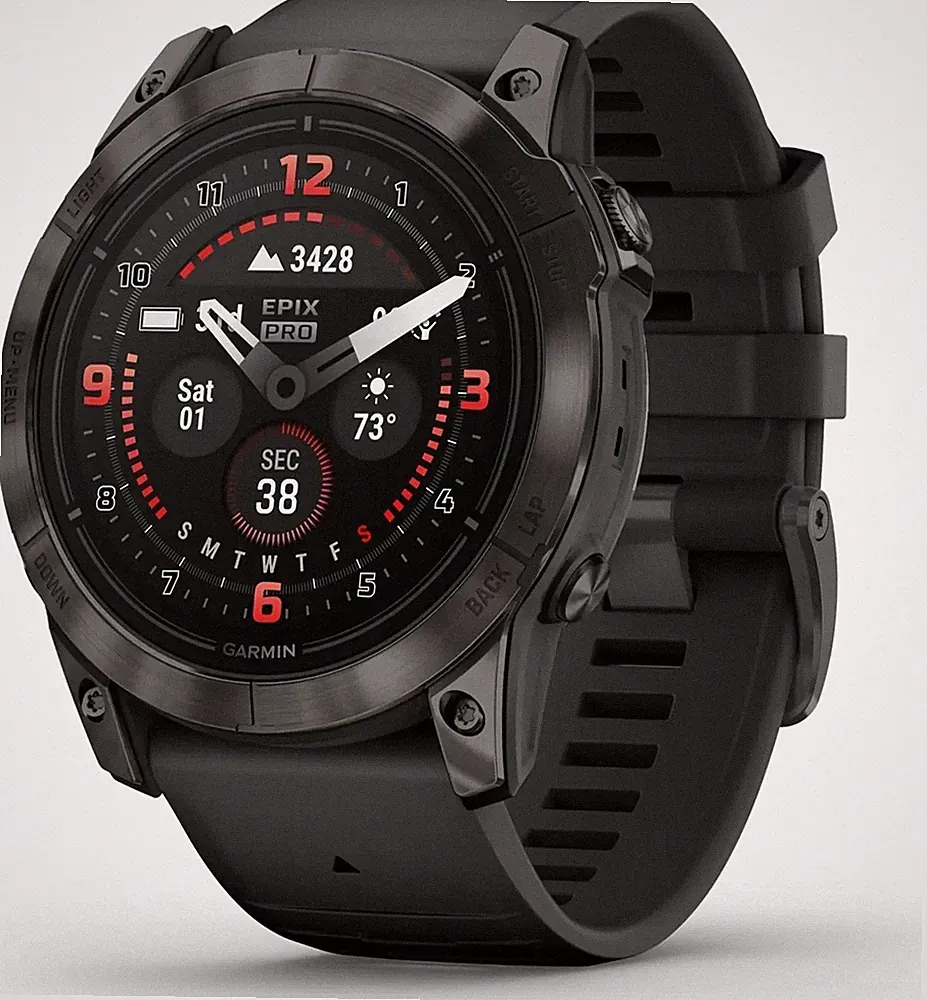 Garmin Uhr Smartwatch GPS Fitnessuhr EPIX PRO Gen 2 Saphir 51 mm Schwarz Onesize