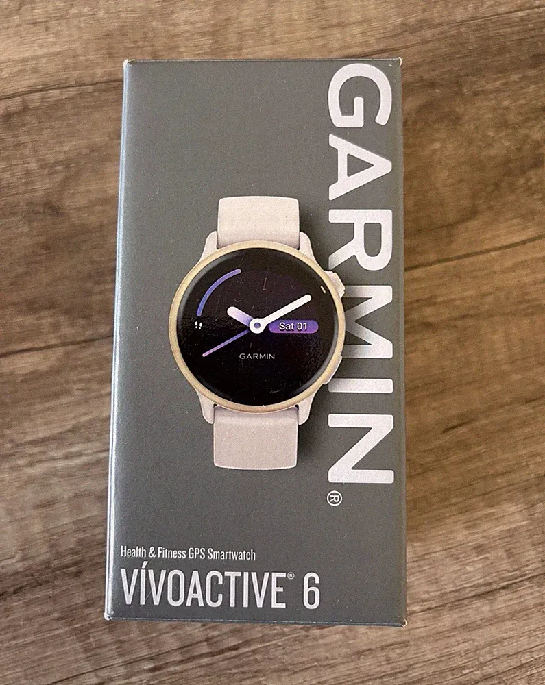 Garmin vívoactive 6 GPS Smartwatch 42 mm Beige Textilarmband Android/iOS