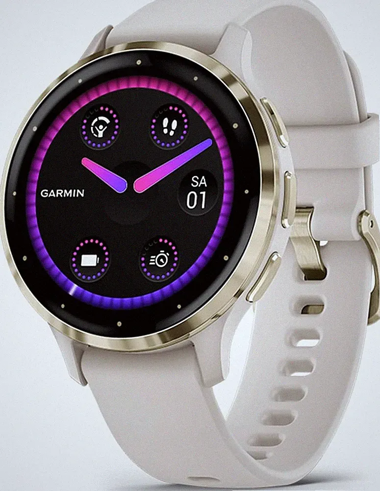 Garmin Venu 3S 1,2'' 41 mm Bluetooth Fitness-Smartwatch GPS Silikon Armban 390