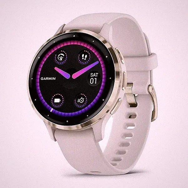 Garmin Venu 3s Music GPS Smartwatch Fitness Tracker - Ivory Gold