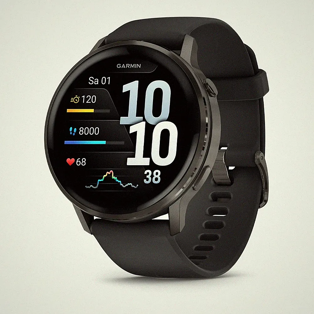 Garmin Venu 4 45mm Fitness-Smartwatch, gebraucht, Zubehör komplett, Fingerabdrüc