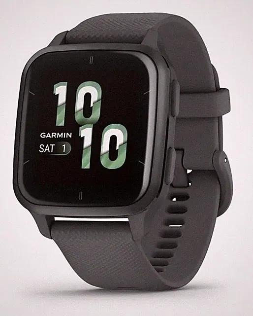 Garmin Venu SQ 2 Shadow Grey Slate Smartwatch 1,41 Zoll Silikonarmband