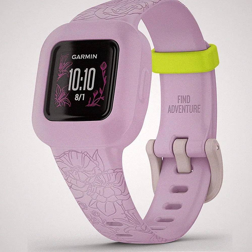 Garmin vivofit Jr. 3 Fitnesstracker Smartwatch Kinder Geschenk NEU - Flieder Blumen