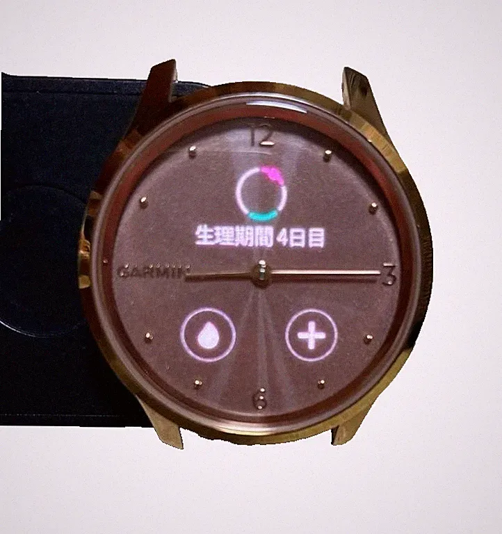 GARMIN vivomove Luxe 18K Roségold 010-02241-71 Hybrid Smartwatch Suica