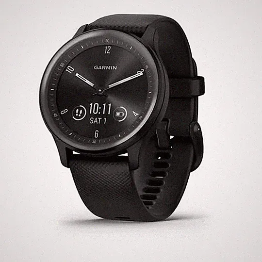 Garmin Vivomove Sport Hybrid-Smartwatch OLED Bluetooth Schwarz 5 ATM