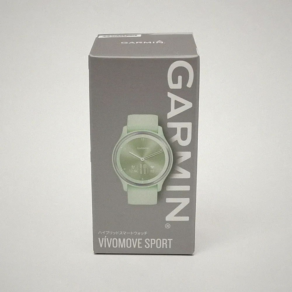 Garmin vivomove Sport Silber Cool Mint Hybrid Smartwatch Analog & Digital