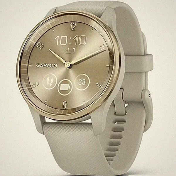 GARMIN Vivomove Trend French Gray/Cream Gold Hybrid Smartwatch 010-02665-72