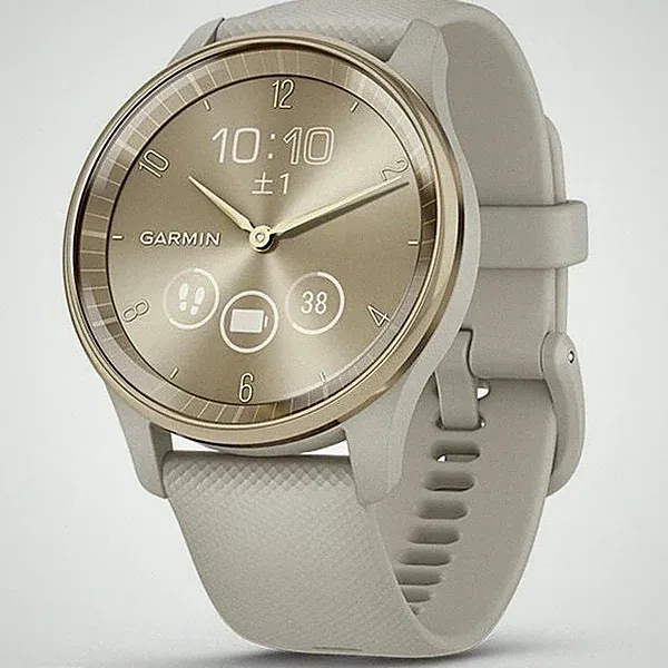 GARMIN Vivomove Trend French Gray/Cream Gold Hybrid Smartwatch 010-02665-72
