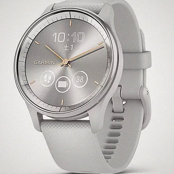Garmin vivomove Trend Hybrid Smartwatch Nebelgrau Silber 40,4mm 010-02665-73
