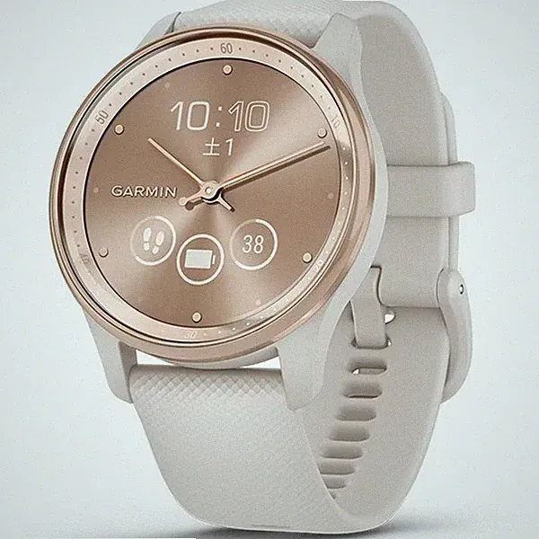 GARMIN vivomove Trend Ivory/Peach Gold Hybrid Smartwatch 010-02665-71 [NEU]