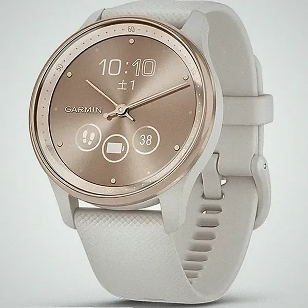 GARMIN vivomove Trend Ivory/Peach Gold Hybrid Smartwatch 010-02665-71 [NEU]