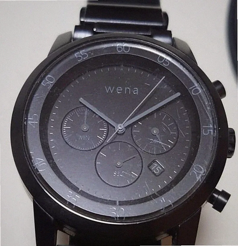[Gebraucht] SONY wena3 WNW-21A Chronograph Suica NFC Smartwatch funktioniert...
