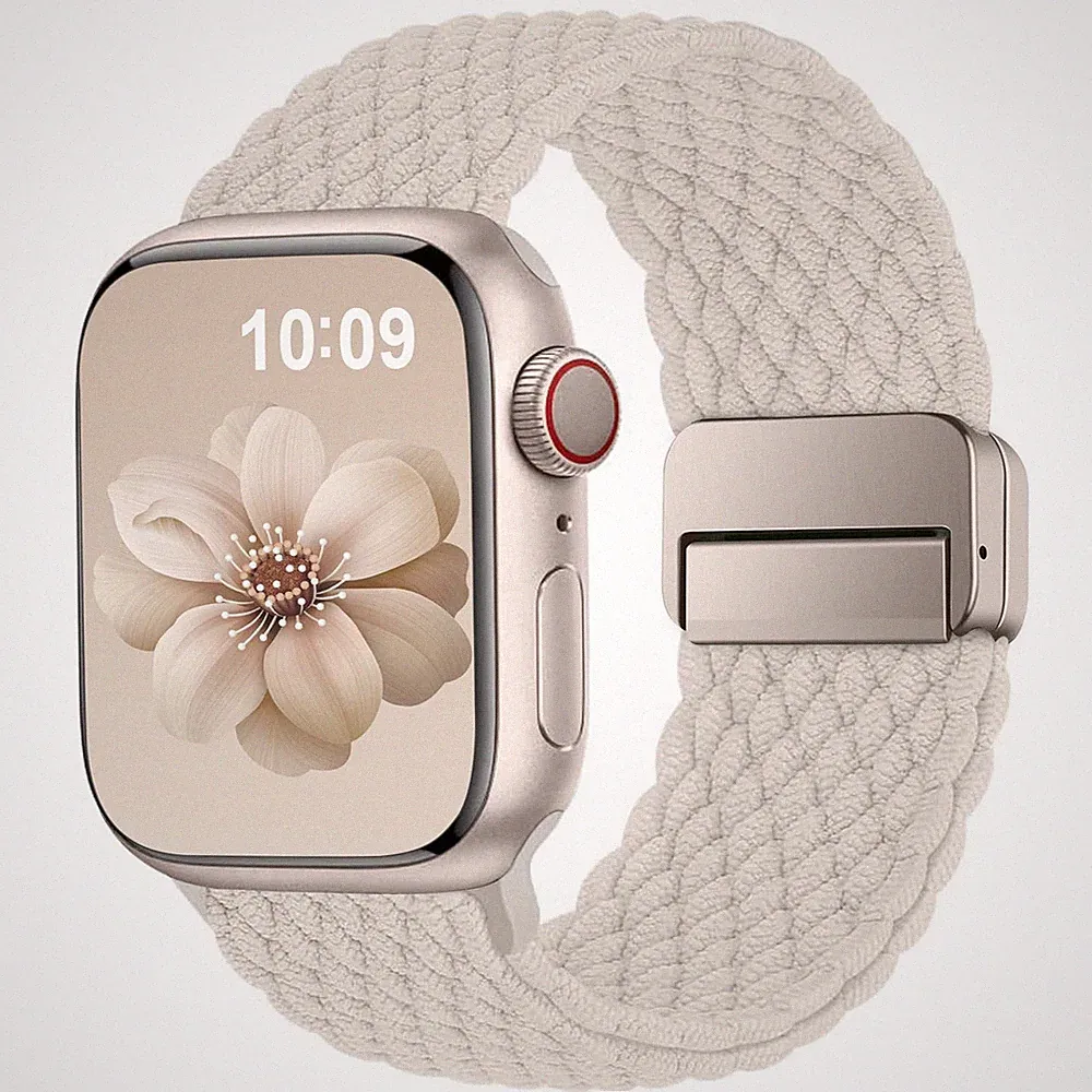 Geflochtenes Armband Kompatibel mit Apple Watch 40mm 41mm 42mm 38mm Damen Her...