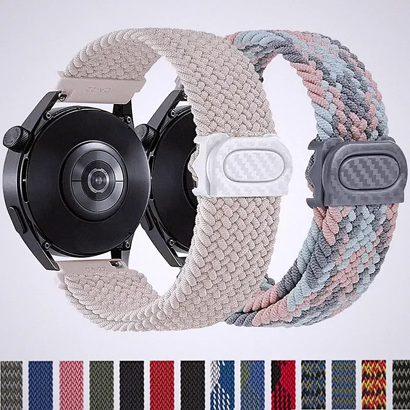Geflochtenes Nylon Armband für Huawei GT4 CA-22 Smartwatch Quick Release