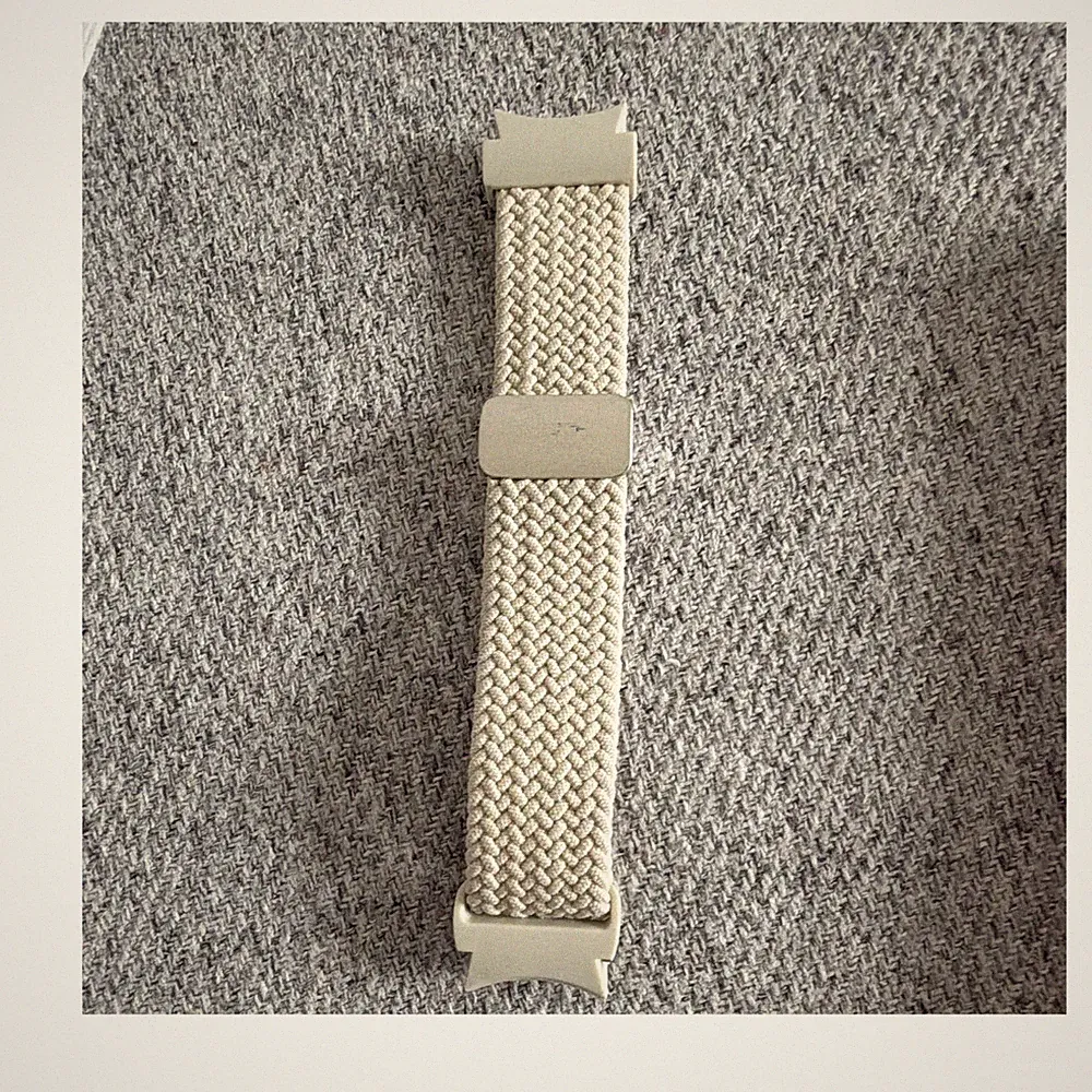 Geflochtenes Nylon Smartwatch-Uhrenarmband Beige für Samsung Galaxy Watch 7