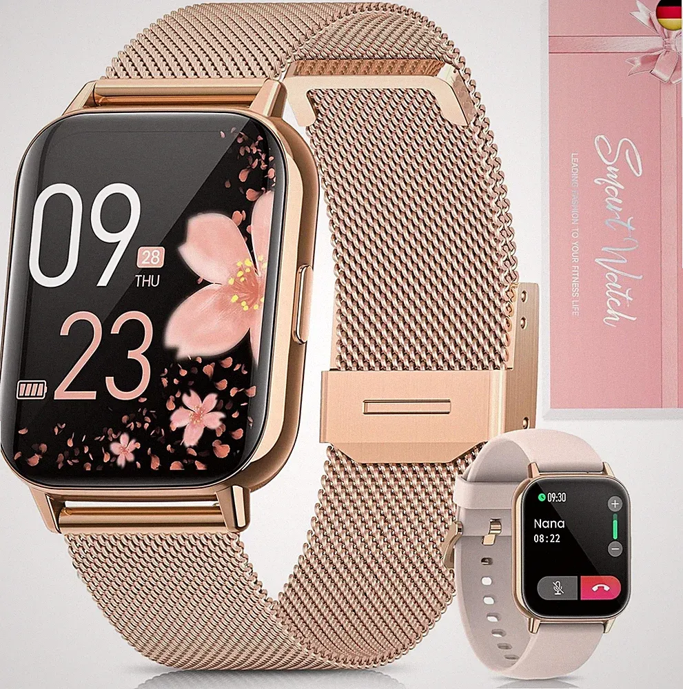 ?Geschenkbox?Smartwatch Damen mit Telefonfunktion, 1.83" HD Armbanduhr