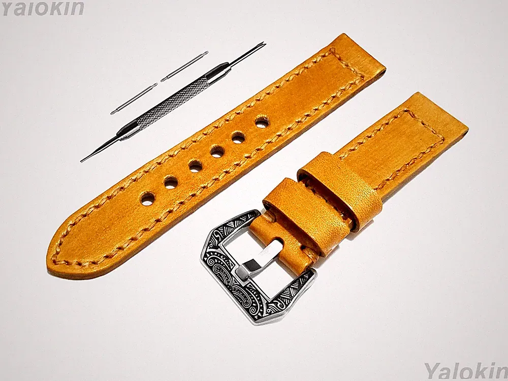 Gold Gebürstet Leder Band Armband für Garmin Venu X1 Fitness Smartwatch -B24
