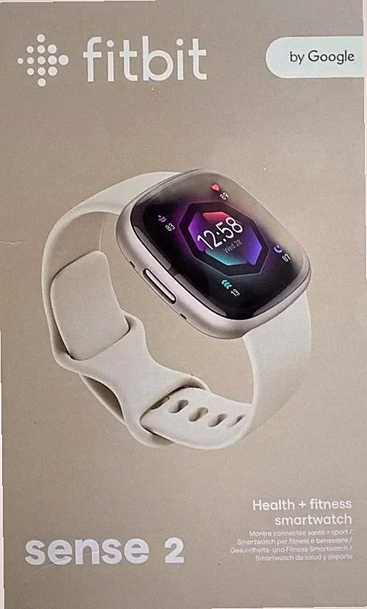 Google Fitbit Sense 2–Smartwatch Fitnessuhr mit integriertem GPS Mondweiss