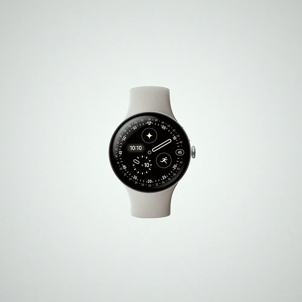 Google GA10844-EU Pixel Watch 4 LTE Smartwatch Silber
