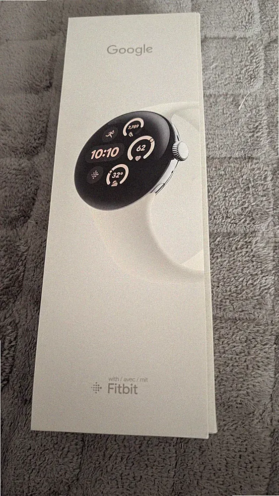 Google Pixel Watch 3 41 mm LTE Smartwatch Silber/Weiß Kunststoffarmband Android