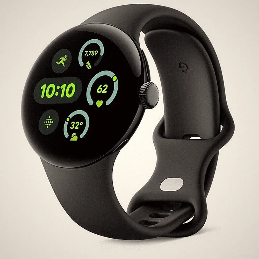 Google Pixel Watch 3 LTE 41mm Obsidian grau mit Sportarmband Smartwatch wie neu