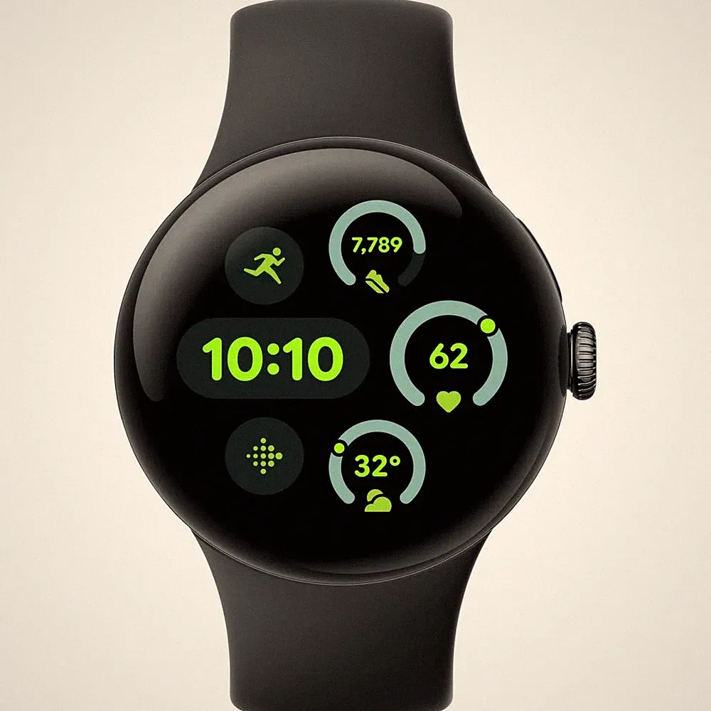 Google Pixel Watch 3 Smartwatch Obsidian (130–175 mm, 165–210 mm)