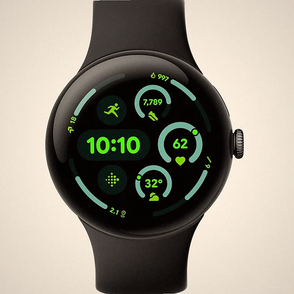Google Pixel Watch 3 Smartwatch Obsidian (150–185 mm, 165–215 mm)