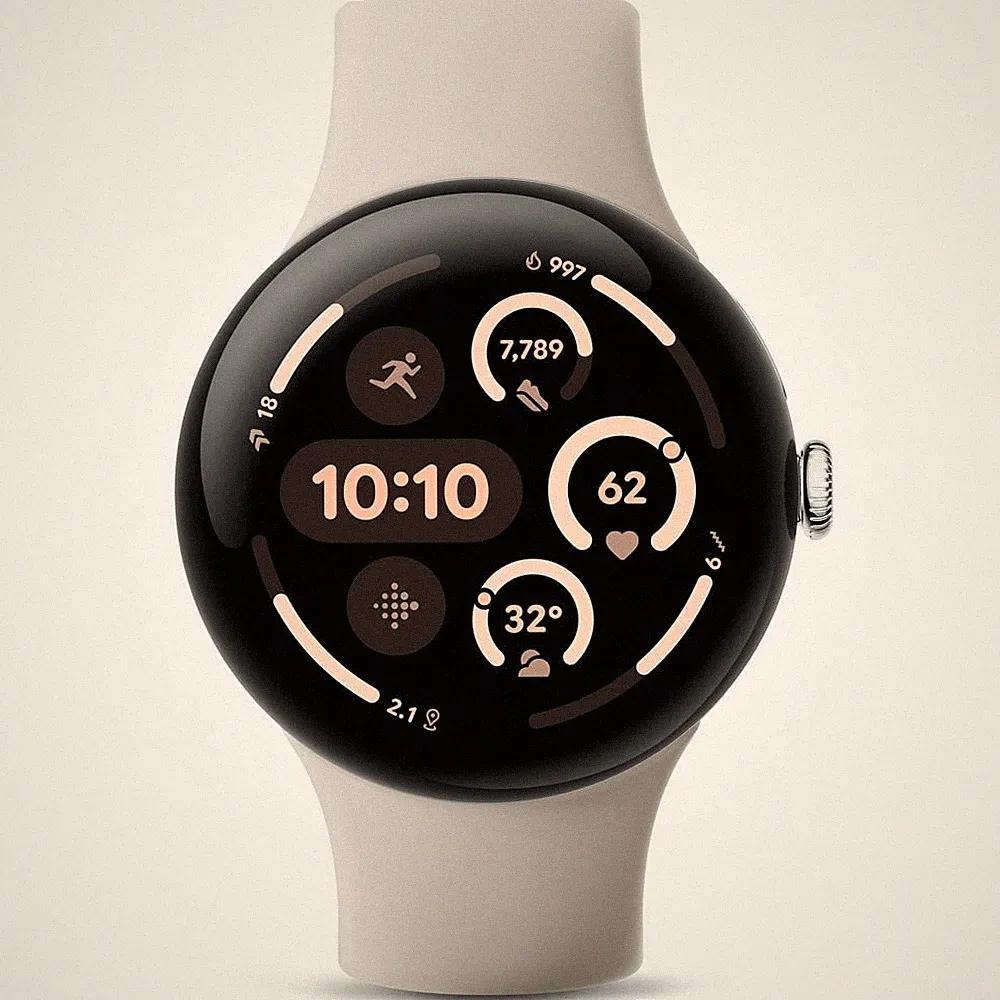 Google Pixel Watch 3 Smartwatch Porcelain (150–185 mm, 165–215 mm)