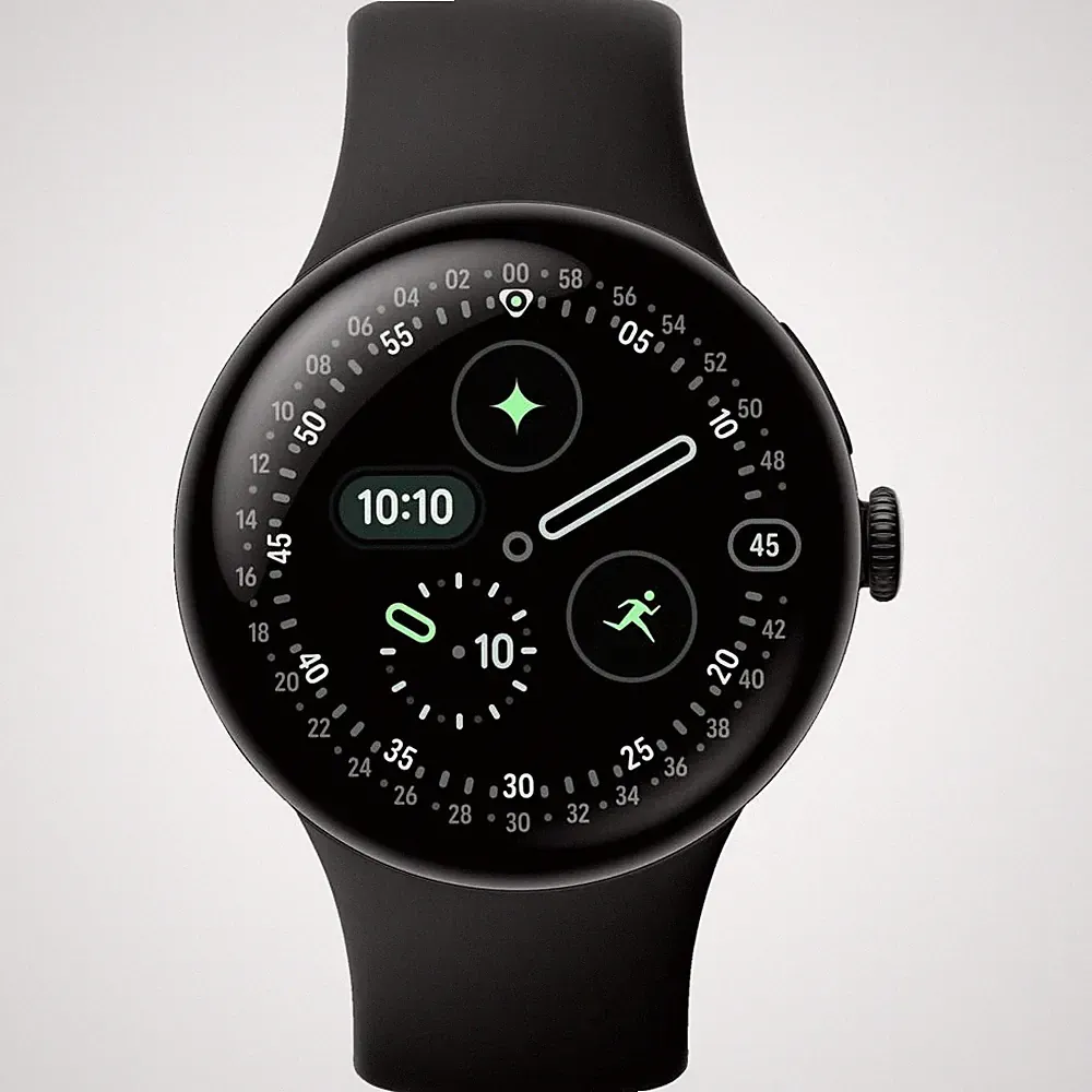 Google Pixel Watch 4 41 LTE Smartwatch Obsidian (130-215) Fluorelastomer
