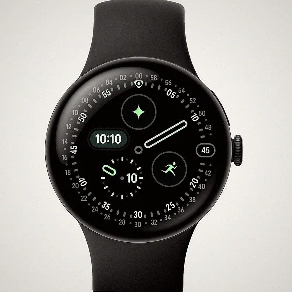 Google Pixel Watch 4 41 Wi-Fi Smartwatch Obsidian (130-215) Fluorelastomer