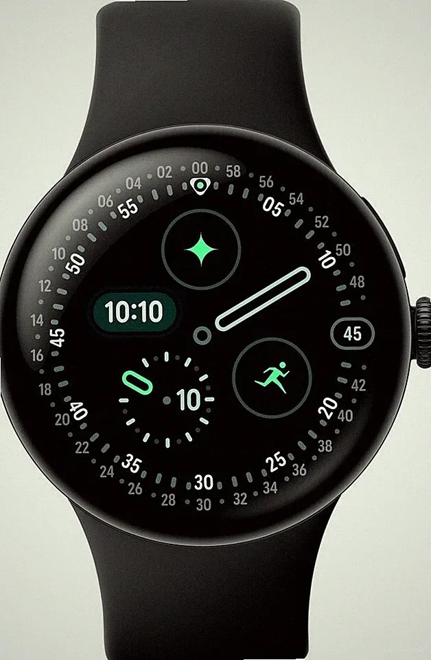 Google Pixel Watch 4 45mm LTE Matte Black Sportarmband Obsidian Wie Neu