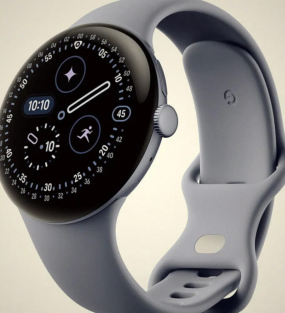 Google Pixel Watch 4 45mm Wi-Fi Satin Moonstone Sportarmband Moonstone