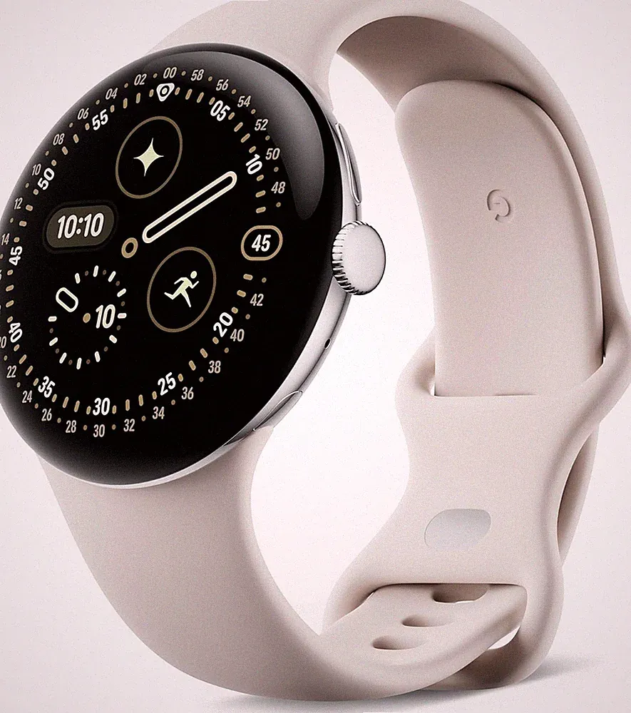 Google Pixel Watch 4 Smartwatch 45mm 4G LTE Polished Silver /Porcelain NEU & OVP