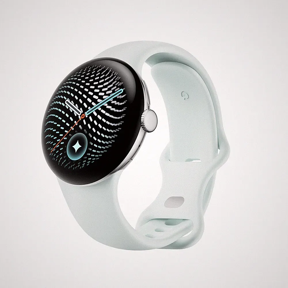 GOOGLE Pixel Watch 5 41mm LTE Fog + Aluminiumgehäuse in Polished Silver Smartwat