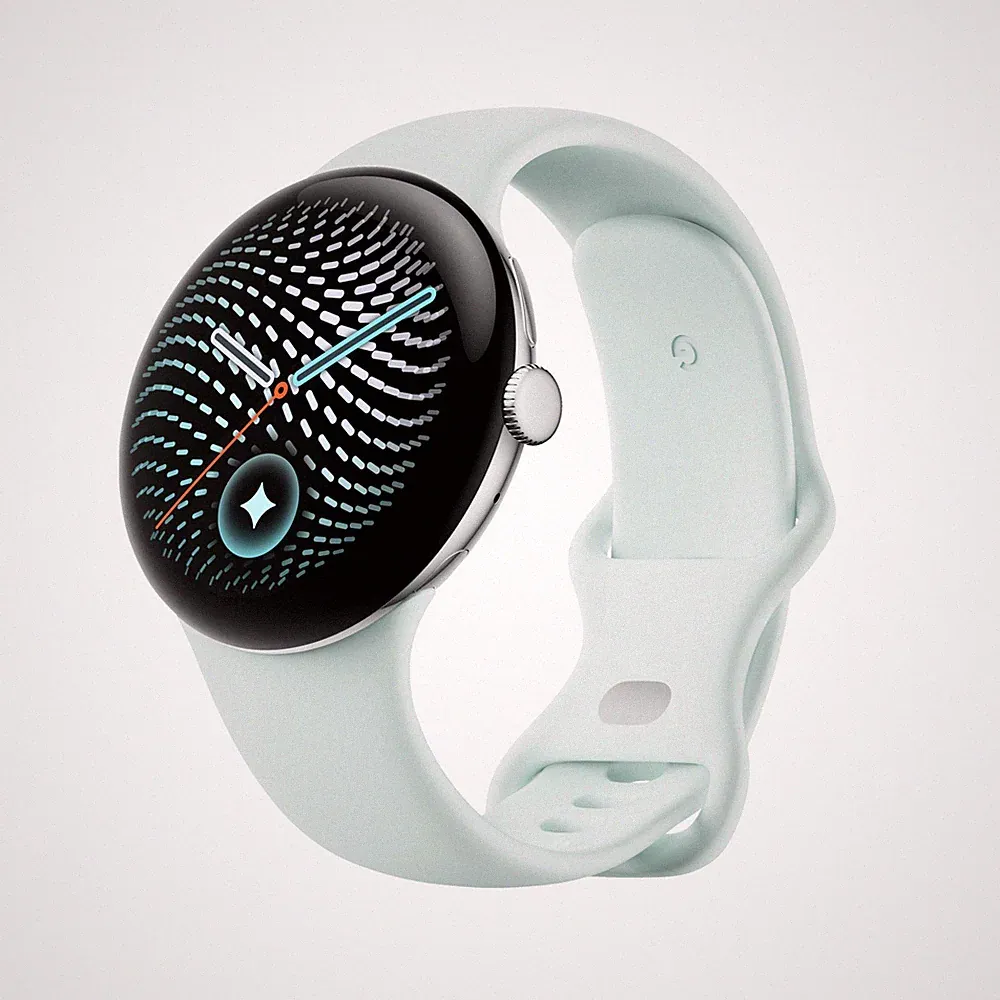 GOOGLE Pixel Watch 5 45mm LTE Fog + Aluminiumgehäuse in Polished Silver Smartwat