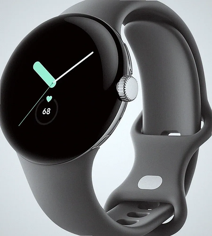 Google Pixel Watch Smartwatch Edelstahl Silber Sportarmband Charcoal LTE 4G NEU