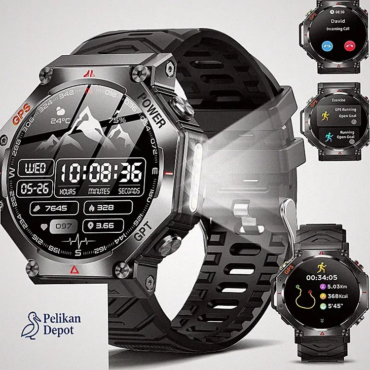 GPS Smartwatch Herren 1.39 Zoll 3ATM Wasserdicht AI GPT