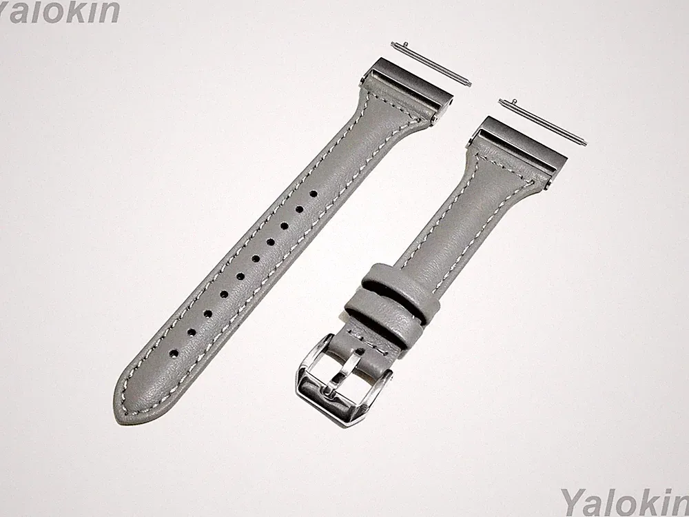 Graues Schlankes Lederarmband Für Garmin Venu X1 Fitness-Smartwatch -A24B22