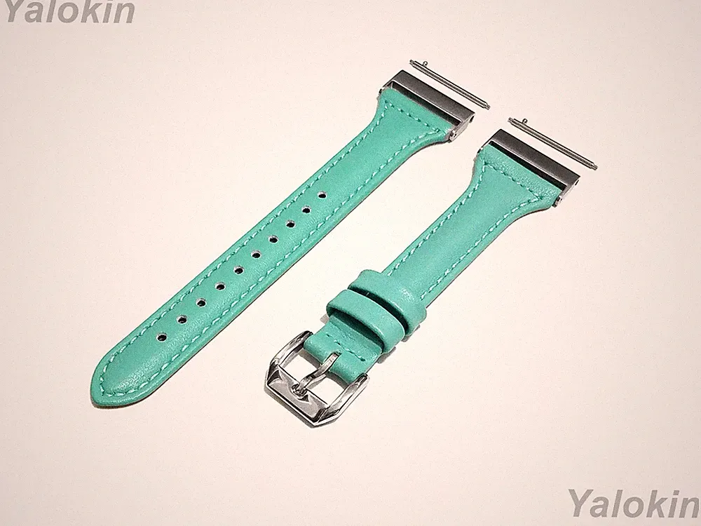Grün Dünn Leder Band Armband für Garmin Venu X1 Fitness Smartwatch -A24B22