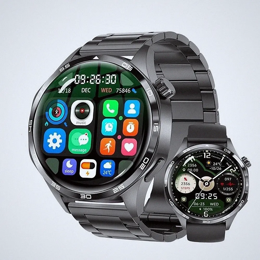 GT5 Pro Smartwatch Herren AMOLED GPS NFC wasserdicht Grau DE.
