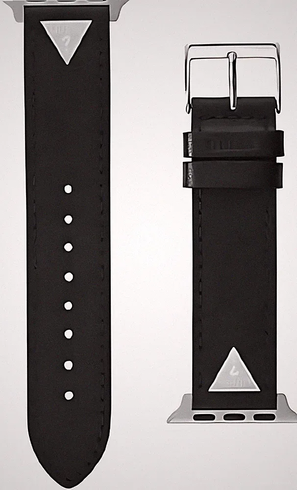 GUESS Damen-Smartwatch-Armband, Apple Watch (38 mm - 40 mm), schwarz/silber